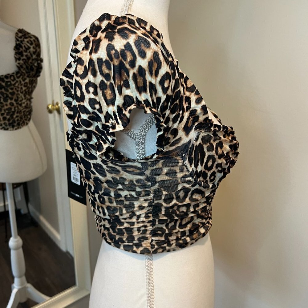 NWT Fashion Nova Been There Done That Leopard Top, Size Small - Picture 8 of 13